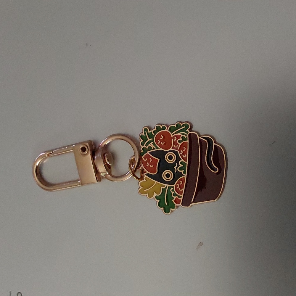 Mischievous CAT  ZIPPER Pull purse charm   Charm bracelet Lobster claw EO